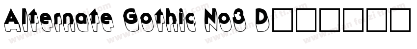 Alternate Gothic No3 D字体转换